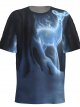 Men's 3D Graphic Animal T Shirt Print Short Sleeve Christmas Tops Round Neck Gray